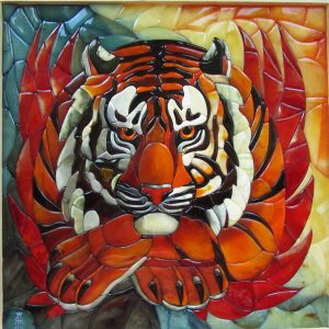 Мозаика "Огненный тигр"