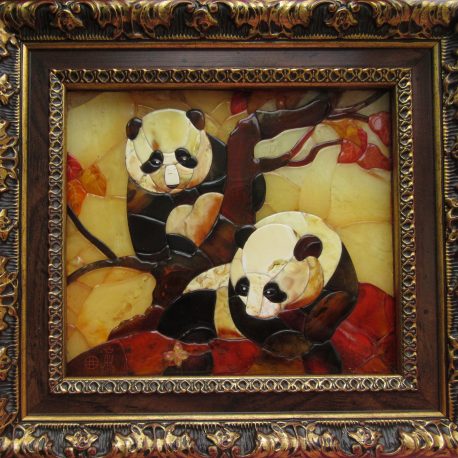 мозаика из янтаря панды