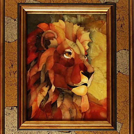 The lion. sunrise 16,5×18 sm