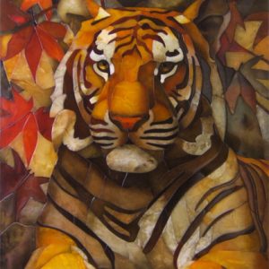 Мозаика "Тигр: осенние листья"