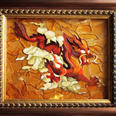 Мозаика из янтаря дракон