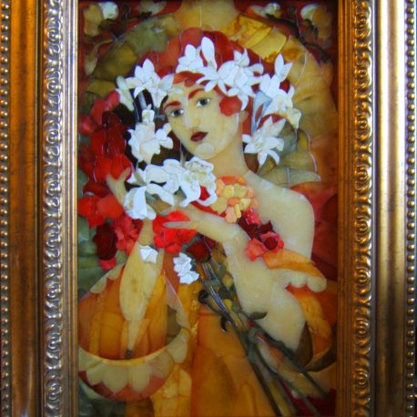 girl with flowers 19×33 sm