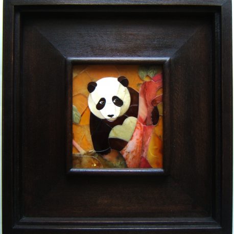 Мозаика из янтаря панда